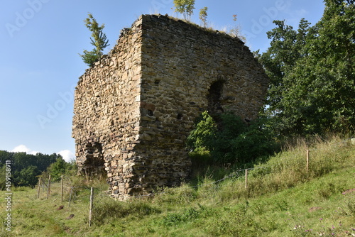 Burgruine Weikertschlag, Reste eines Turmes, Österreich, 02.09.2021
