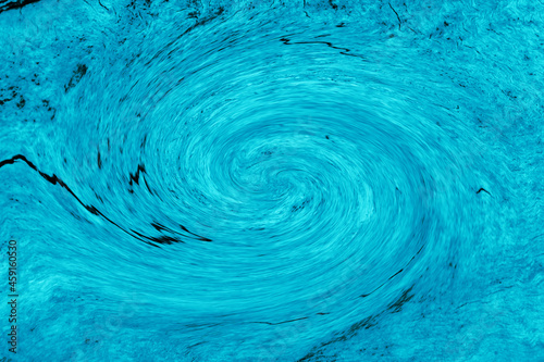 Blue blurred background. Blue whirlwind. Cyan background.