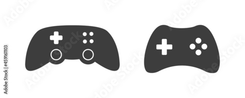 Joystick video game controller vector icon. Play console or joypad in flat design. Gamepad for computer gamer.