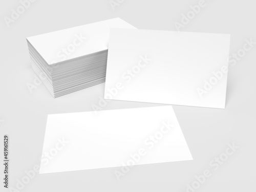 3d rendered stack of blank business cards © Keith