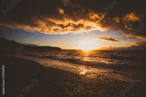 sunset on the beach