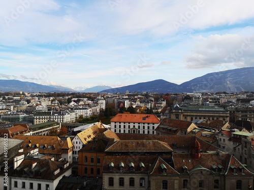 Views of the city of Geneva in Switzerland