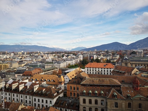 Views of the city of Geneva in Switzerland