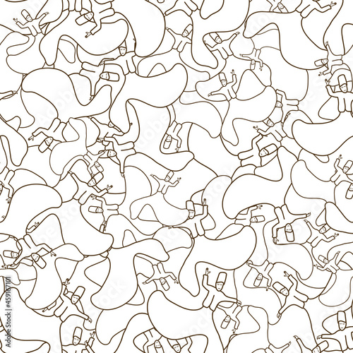 Vector Brown and white Sufi dancers Dervish background pattern