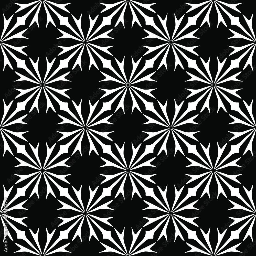 floral seamless pattern background.Geometric ornament for wallpapers and backgrounds. Black and white pattern. floral seamless pattern background.Geometric ornament for wallpapers and backgrounds. Black and white pattern.