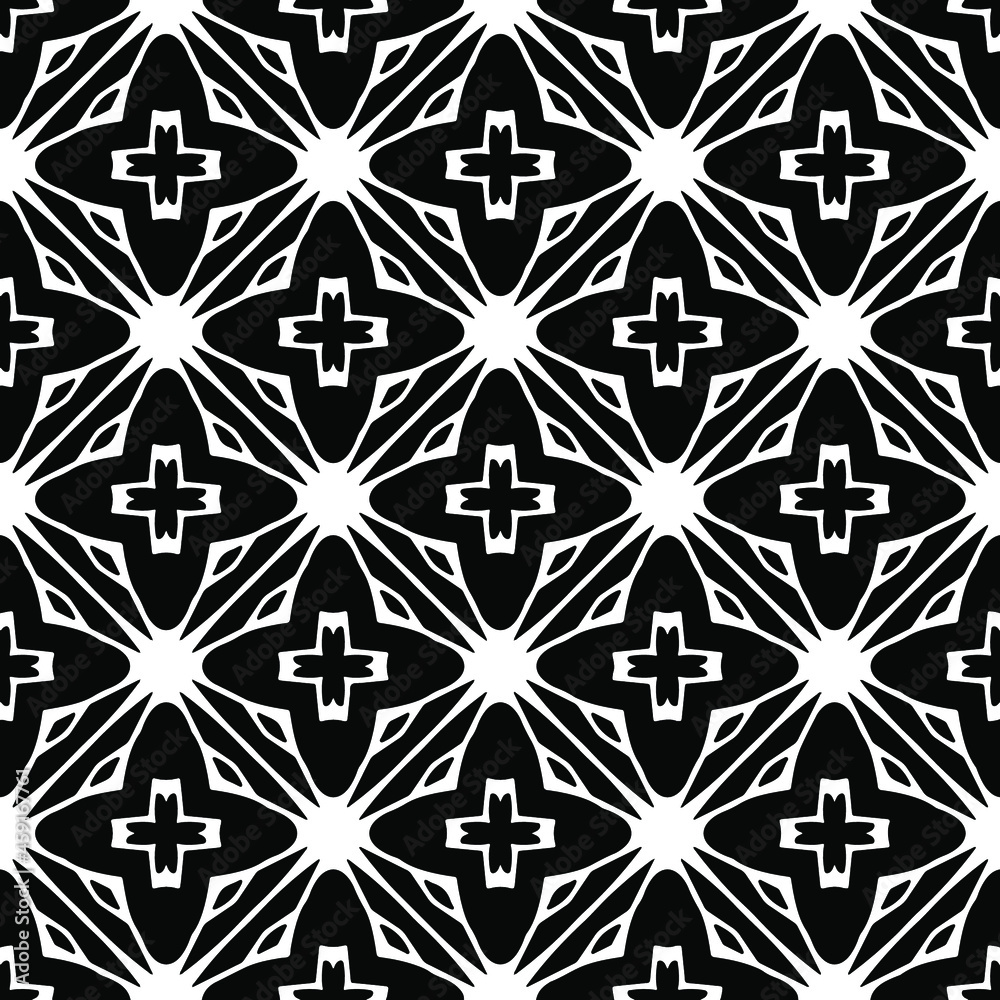 floral seamless pattern background.Geometric ornament for wallpapers and backgrounds. Black and white pattern. floral seamless pattern background.Geometric ornament for wallpapers and backgrounds. Black and white pattern.