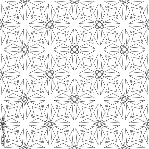  floral pattern background.Repeating geometric pattern from striped elements. Black pattern. 