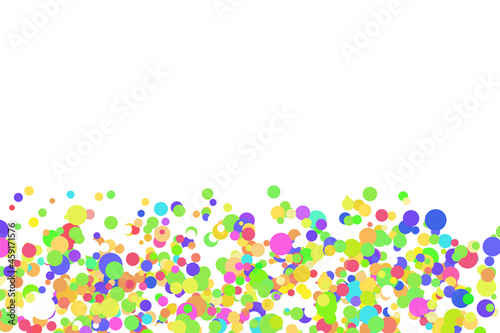 Light multicolor background, colorful vector texture with circles. Splash effect banner. Glitter silver dot abstract illustration with blurred drops of rain. Pattern for web page, poster, card.