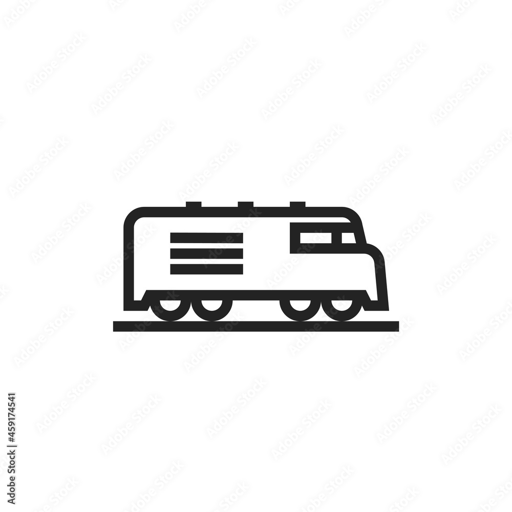 locomotive line icon. railway transport symbol. isolated vector image locomotive line icon. railway transport symbol. isolated vector image