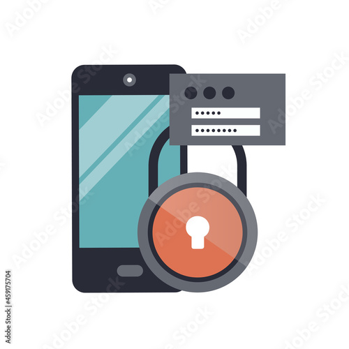 Privacy concept. Data security icon. Cloud with lock