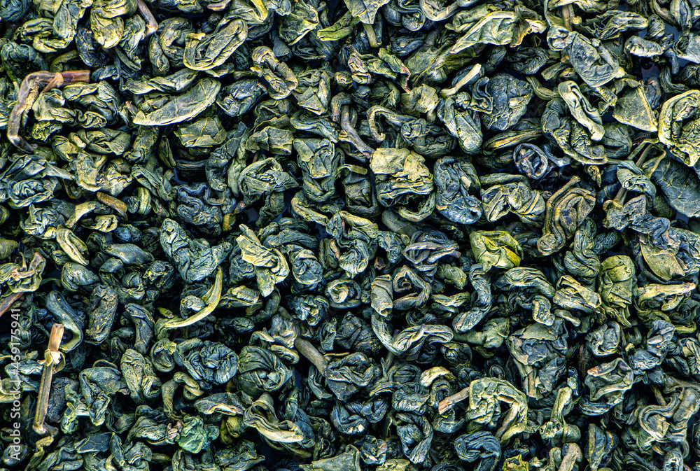 Dry green tea, texture. Natural abstract background. Dry green tea, texture. Natural abstract background.