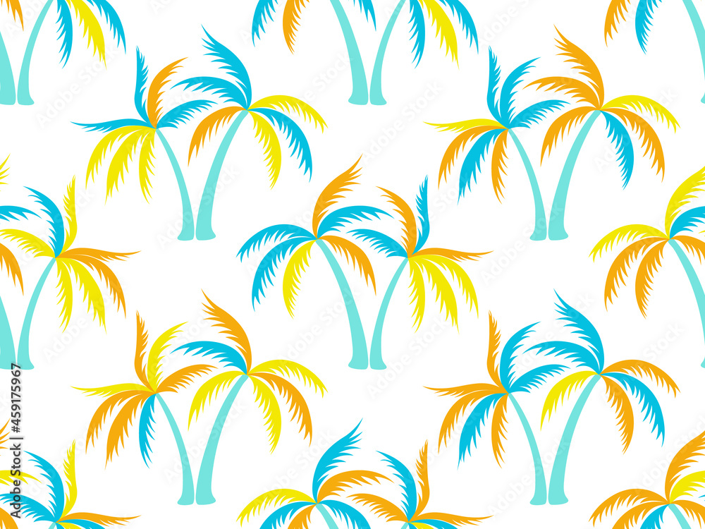 Obraz premium Palm tree minimal seamless pattern vector design.