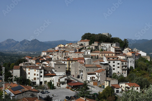 Panorama of Monteroduni, a medieval town in the Molise region, Italy.