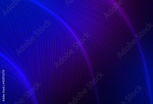 Dark Pink, Blue vector backdrop with curved lines.