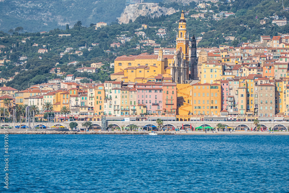 Naklejka premium Landscape of the seafront of Menton
