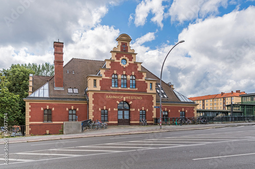 Old reception building of the Westend station of the S-Bahn in Berlin, Germany photo
