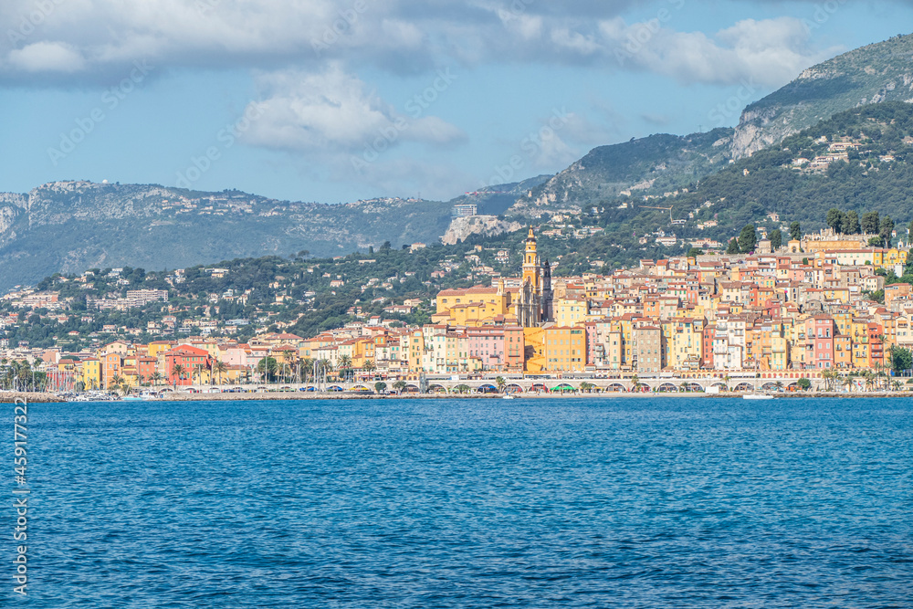 Landscape of the seafront of Menton
