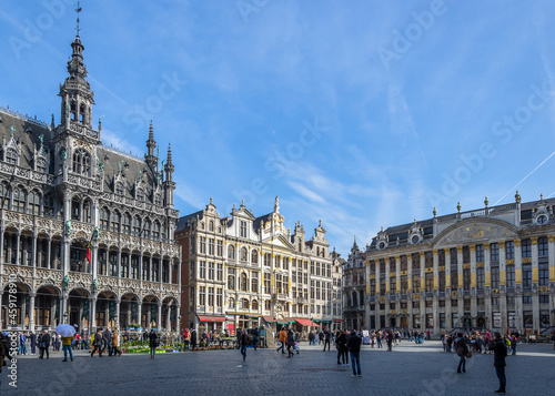 The Grand Place, central square of the City of Brussels, Belgium. The Grand Place is the most important tourist destination and most memorable landmark in Brussels