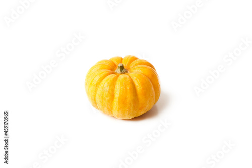 Mini orange pumpkin isolated on white background 