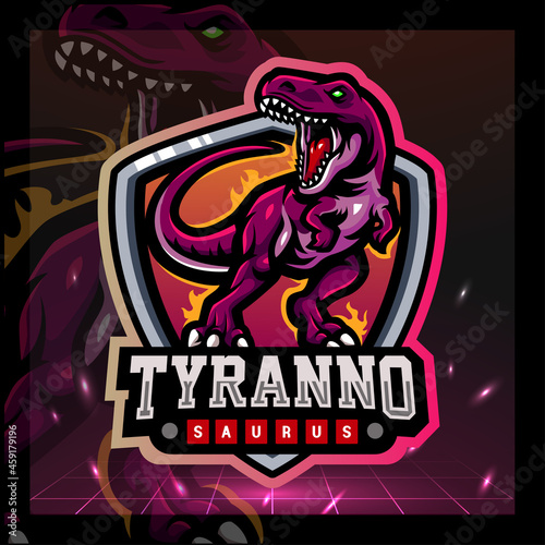 Tyrannosaurus rex mascot. esport logo design