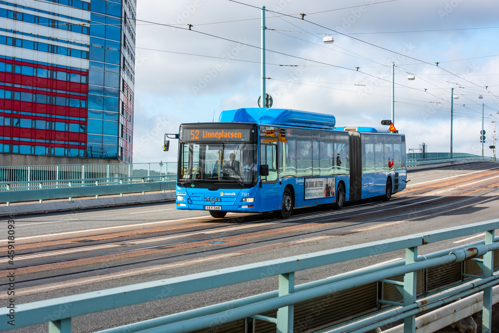 MAN Lion s City CNG Articulated Bus Operated By Keolis For V sttrafik man-lion-s-city-cng-articulated-bus-operated-by-keolis-for-v-sttrafik