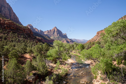 Iconic view of the Virgin River in Zion National Park, Utah