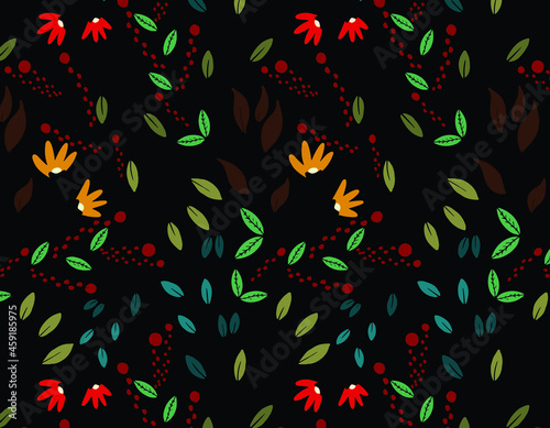 Seamless flower pattern. Crispy flower pattern. Cute pattern in small flower. Vector Crispy Flower Pattern.