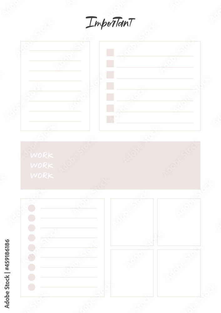 Planner for life and business, planner sheets, organizer for personal and work issues Planner for life and business, planner sheets, organizer for personal and work issues