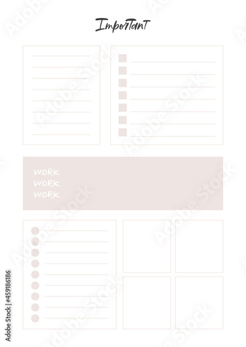 Planner for life and business, planner sheets, organizer for personal and work issues