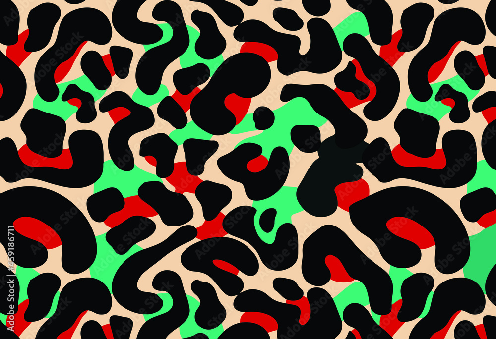 Obraz premium Leopard pattern design, vector background
