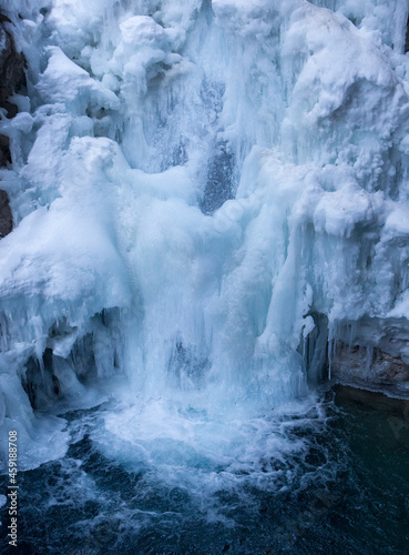 A frozen waterfall. Taken in Alberta, Canada