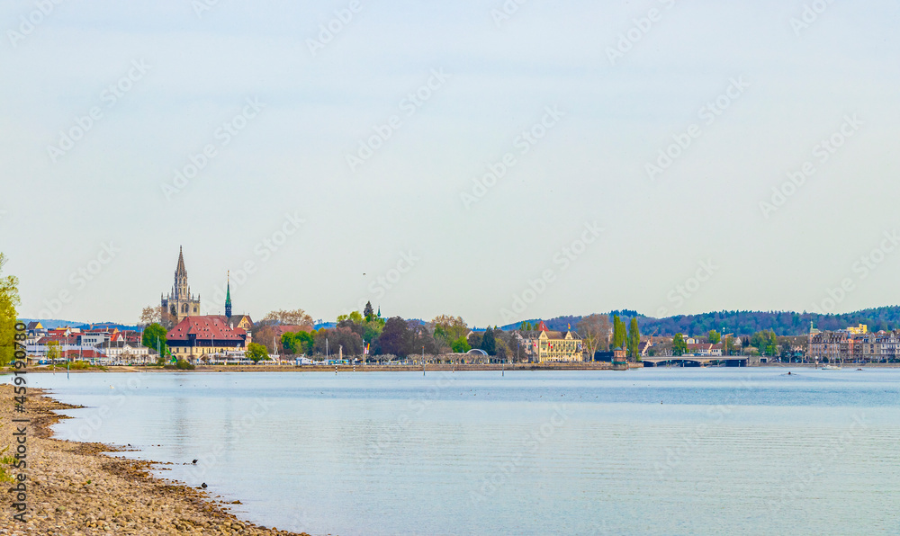 Naklejka premium Lake Constance Bodensee landscape panorama view from Kreuzlingen Thurgau Switzerland.