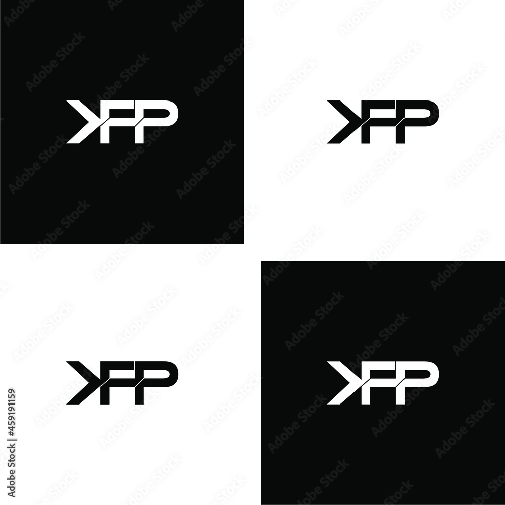 kfp initial letter monogram logo design set