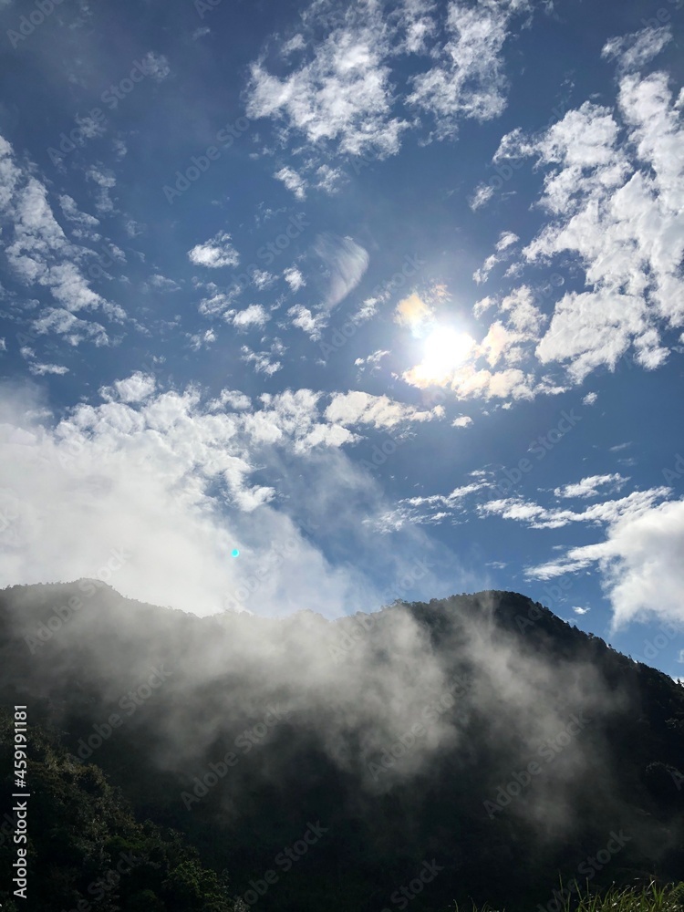 clouds over the mountains