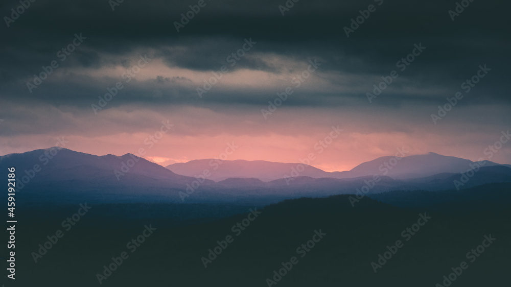 sunset in the mountains sunset in the mountains