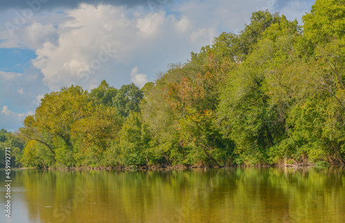 The Current River flowing through the wilderness of Ozark National Scenic Riverway in Missouri