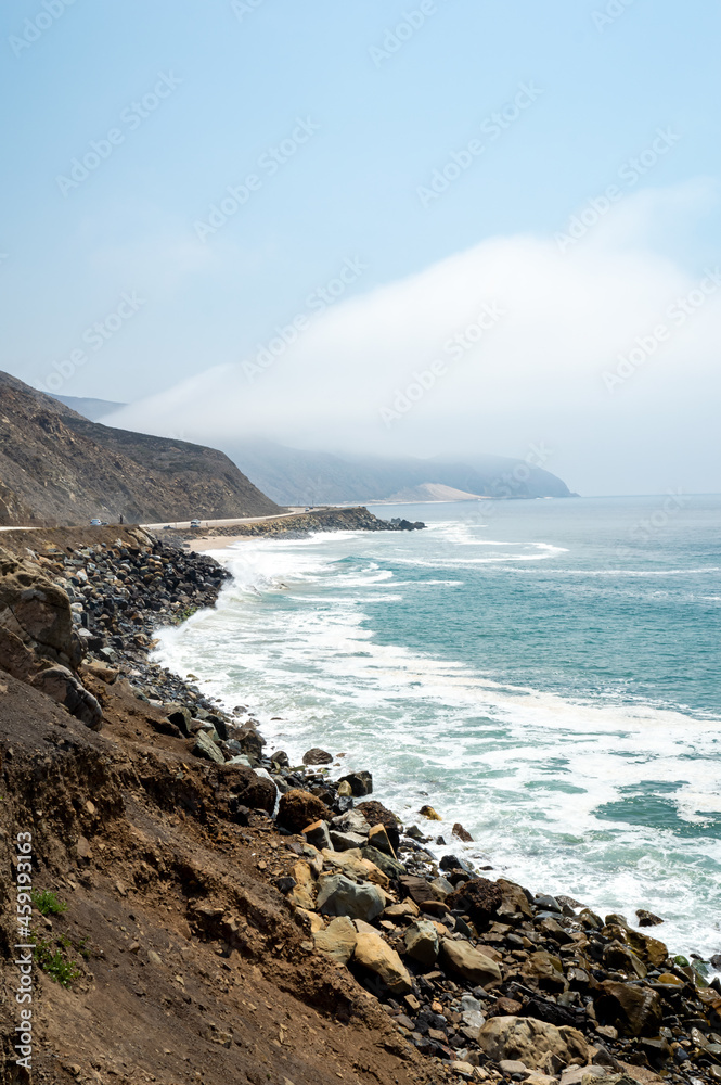 Panoramic view of the PAcific Ocean from Mugu Rock at Malibu, CA Panoramic view of the PAcific Ocean from Mugu Rock at Malibu, CA