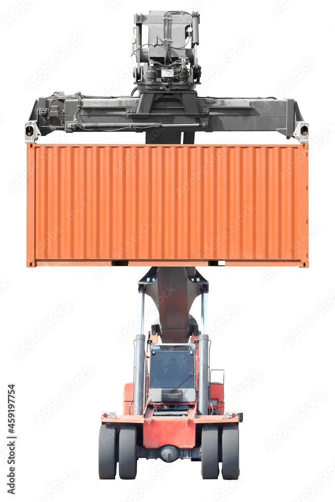 Forklifts container isolated on white background with clipping path