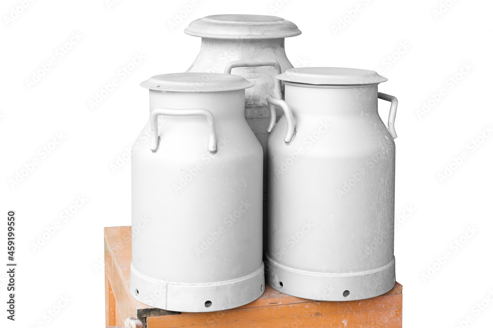 Can container for milk isolated on white background with clipping path Can container for milk isolated on white background with clipping path