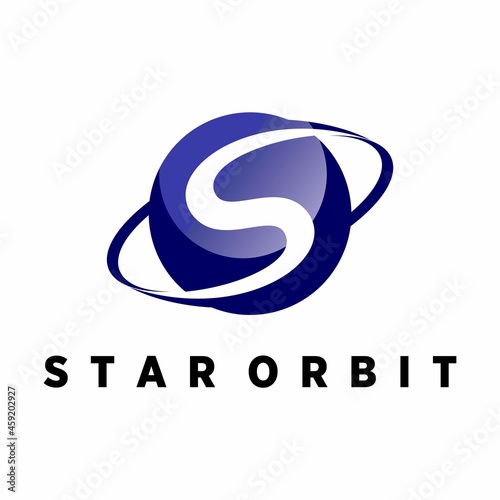 Unique Letter or word S font in planetary image graphic icon logo design abstract concept vector stock. Can be used as a symbol related to initial or tech.
