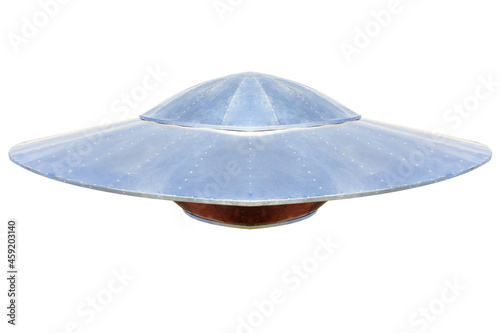 UFO -  Alien spaceship isolated on white background with clipping path