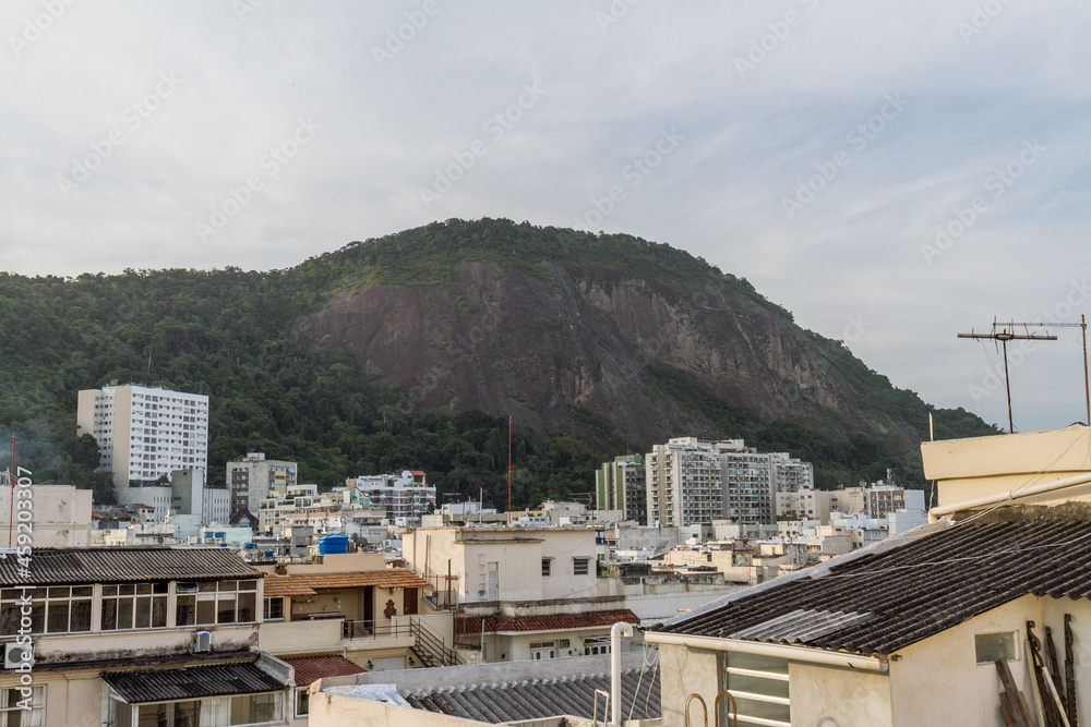 view of the Copacabana neighborhood in Rio de Janeiro. view of the Copacabana neighborhood in Rio de Janeiro.