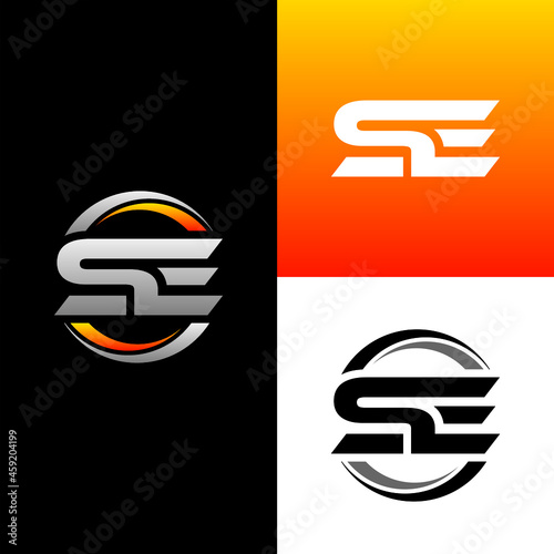 SE Letter Initial Logo Design Template Vector Illustration