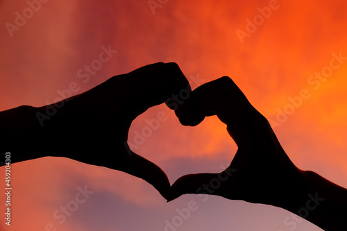 Silhouette of heart shape