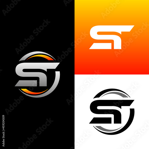 ST Letter Initial Logo Design Template Vector Illustration