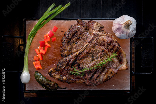 Grilled steak dinner
