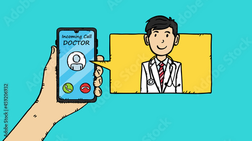 Hand drawn vector icons set of healthcare theme. Sketch style black and white icons illustrations.