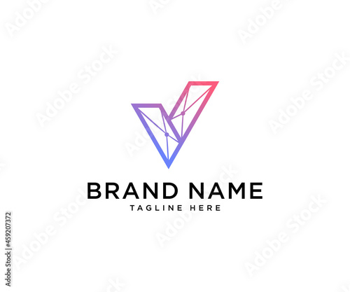 Free Download Letter V Technology logo design vector template - GFXLoad