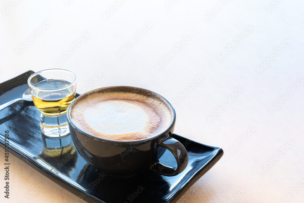 suit of fresh coffe and tea on coasters suit of fresh coffe and tea on coasters