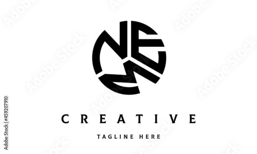 NEM circle three letter logo vector